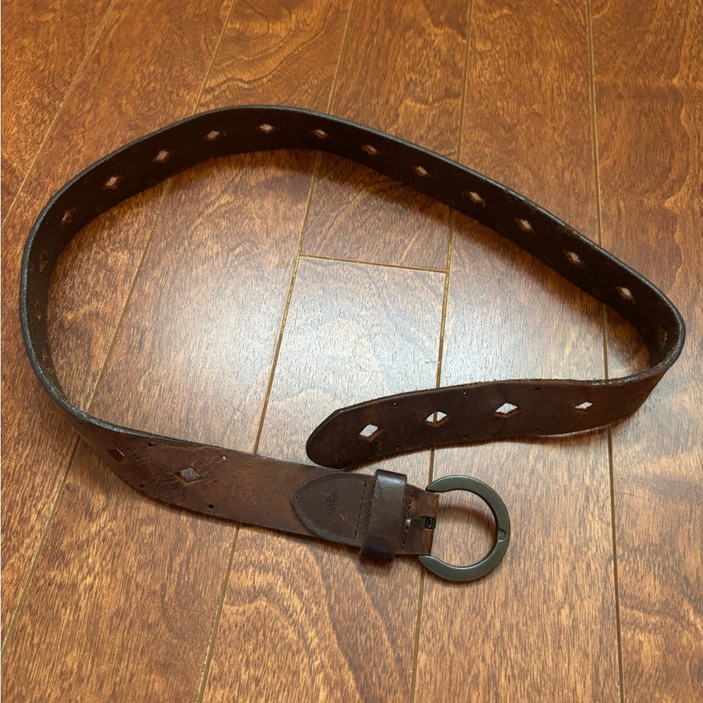 Dockers Women's Dark Brown Leather Belt